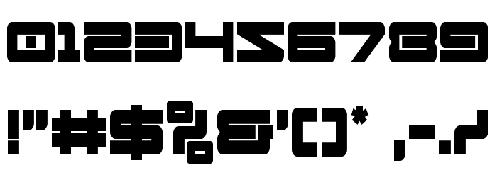 Ranger Force Condensed Font OTHER CHARS