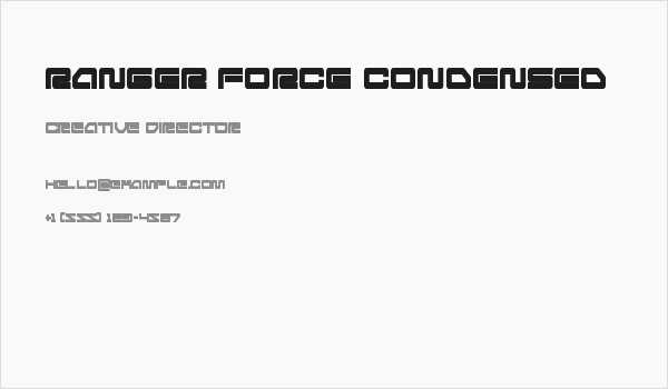 Ranger Force Condensed Business Card