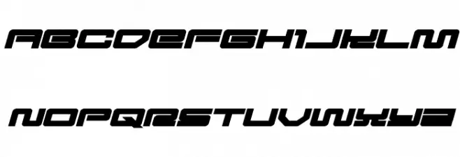 Ranger Force Expanded Italic 字体 大写
