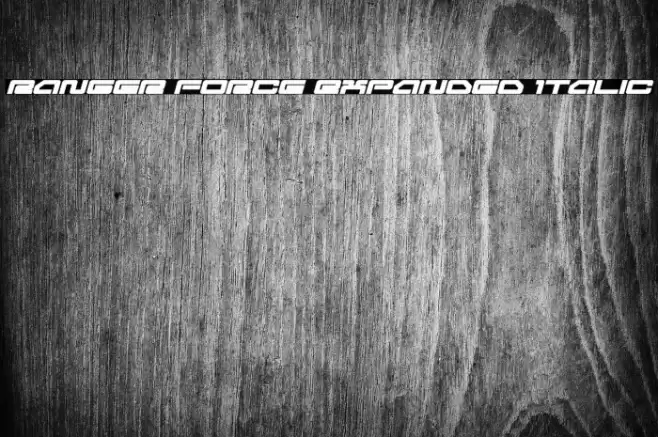 Ranger Force Expanded Italic Font examples