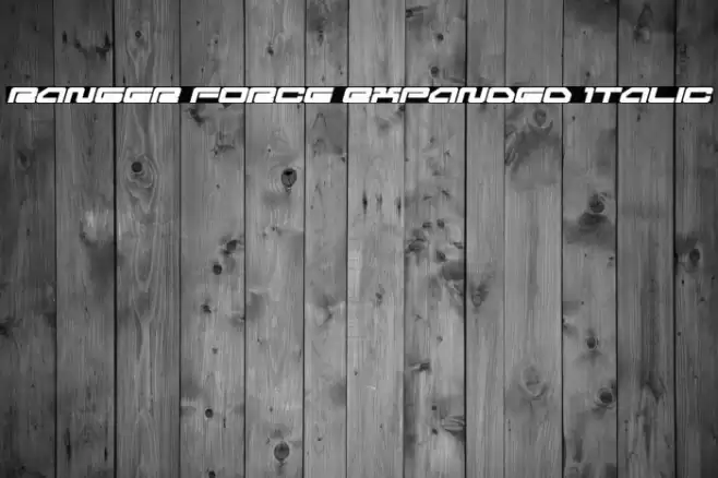 Ranger Force Expanded Italic Font examples