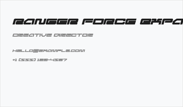 Ranger Force Expanded Italic Business Card
