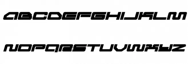 Ranger Force Expanded Italic Schriftart Kleinbuchstaben
