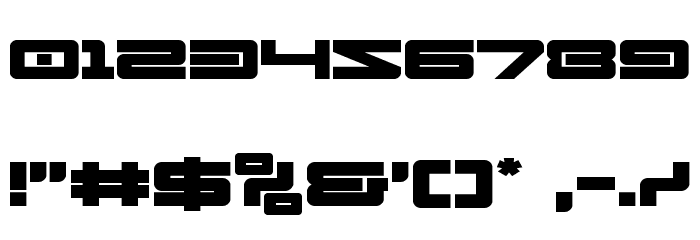 Ranger Force Expanded Font OTHER CHARS