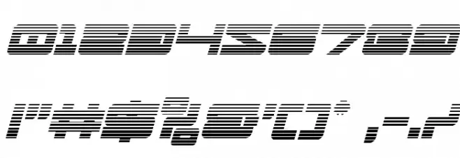 Ranger Force Gradient Italic Font OTHER CHARS