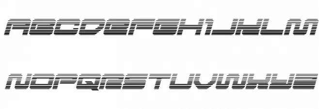 Ranger Force Gradient Italic Polices MAJUSCULES