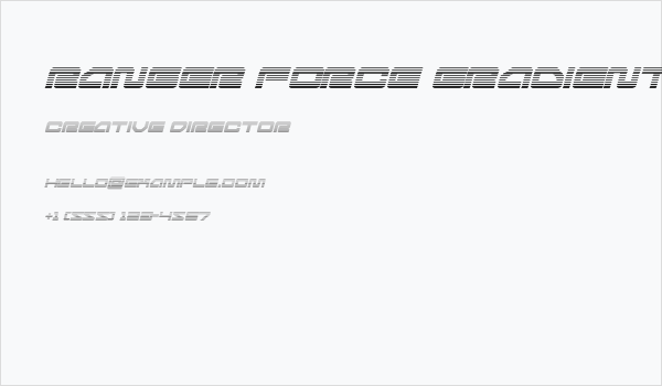 Ranger Force Gradient Italic Business Card