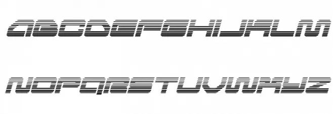 Ranger Force Gradient Italic フォント 小文字