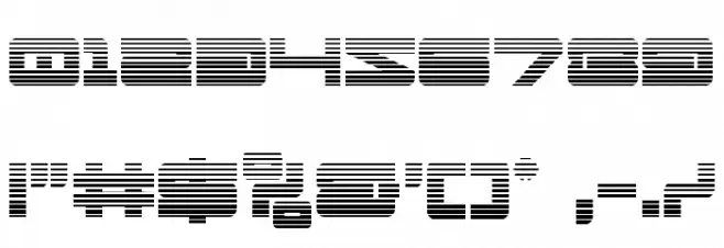 Ranger Force Gradient Font OTHER CHARS