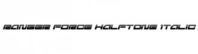 Ranger Force Halftone Italic  Frei Schriftart Herunterladen