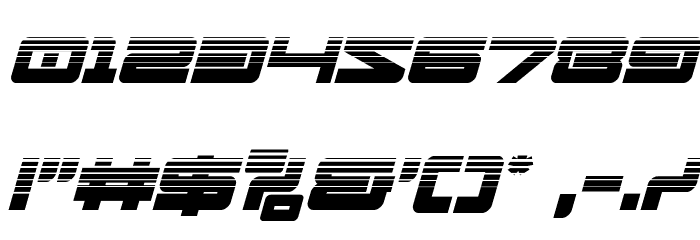 Ranger Force Halftone Italic Font OTHER CHARS