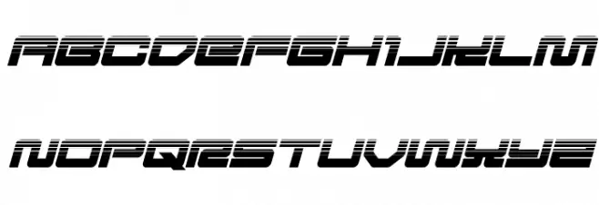 Ranger Force Halftone Italic Polices MAJUSCULES