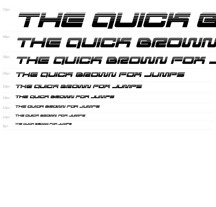 Ranger Force Halftone Italic Waterfall