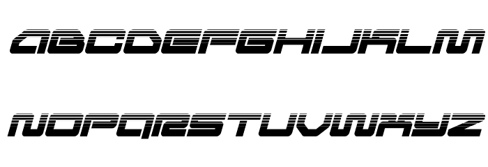 Ranger Force Halftone Italic Font LOWERCASE