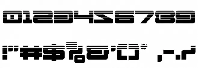 Ranger Force Halftone Font OTHER CHARS