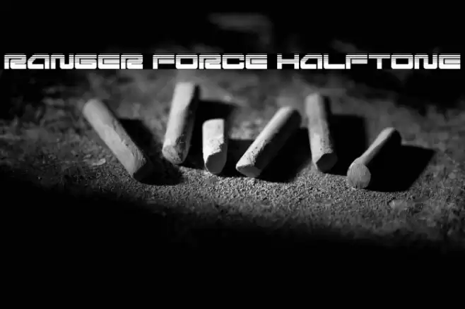 Ranger Force Halftone Font examples