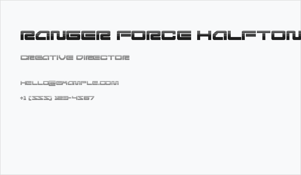 Ranger Force Halftone Business Card