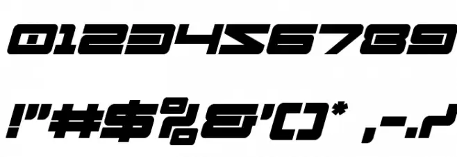 Ranger Force Italic Font OTHER CHARS