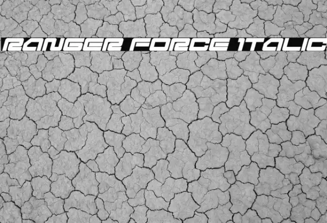 Ranger Force Italic Font examples
