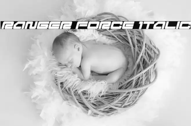 Ranger Force Italic Font examples