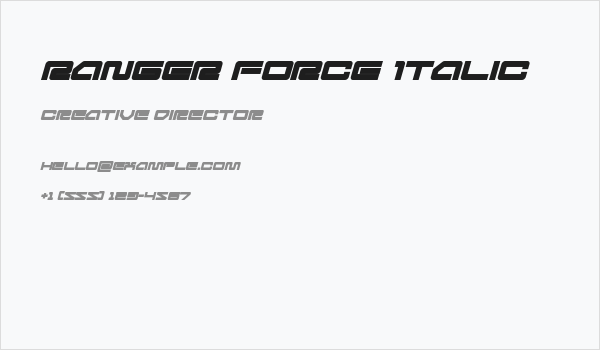 Ranger Force Italic Business Card