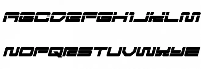 Ranger Force Laser Italic Schriftart Groß
