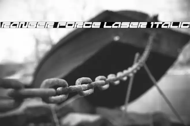 Ranger Force Laser Italic Font examples