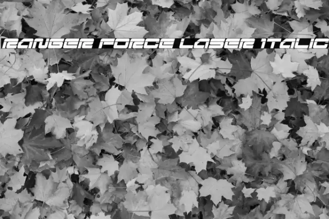 Ranger Force Laser Italic Font examples