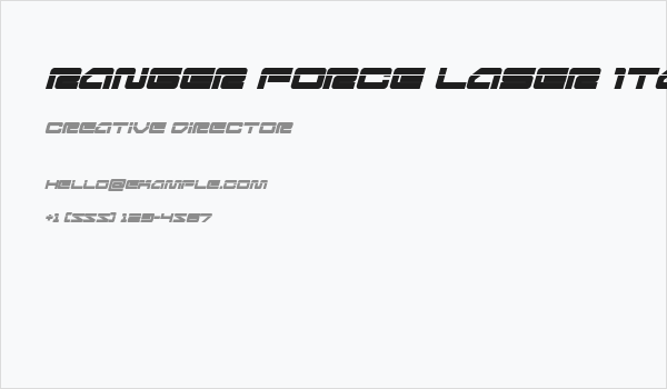 Ranger Force Laser Italic Business Card