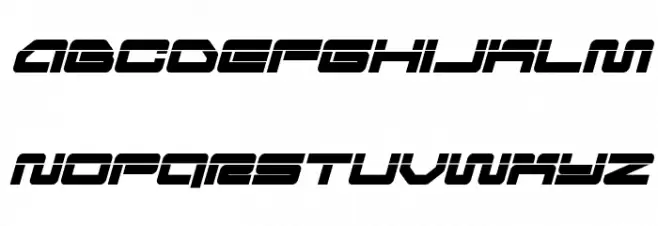 Ranger Force Laser Italic Caratteri MINUSCOLO