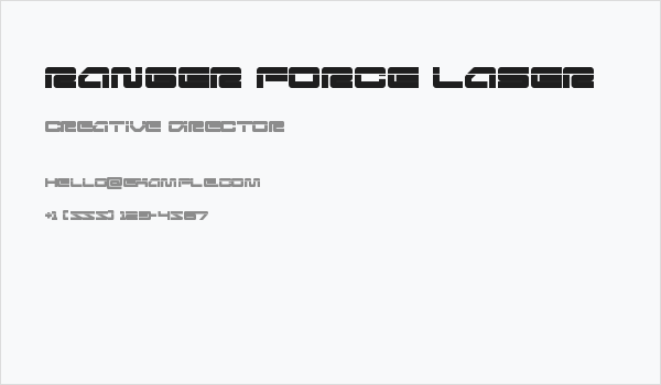Ranger Force Laser Business Card