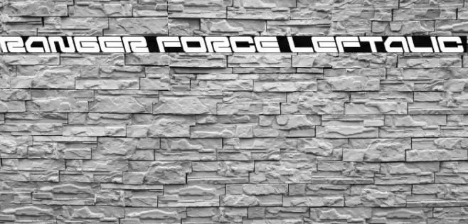 Ranger Force Leftalic Font examples