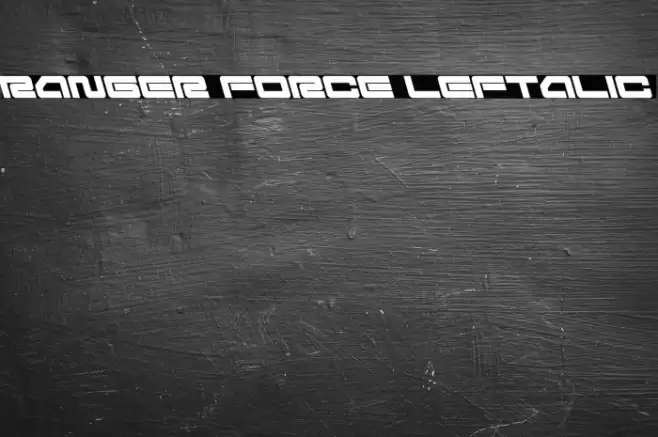 Ranger Force Leftalic Font examples
