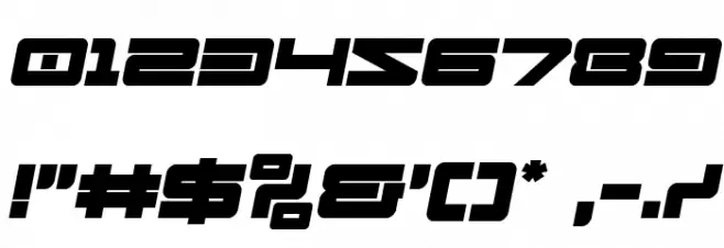 Ranger Force Semi-Italic Font OTHER CHARS