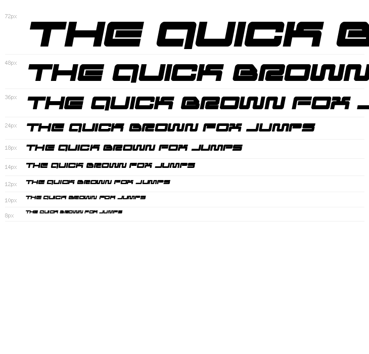 Ranger Force Semi-Italic Waterfall