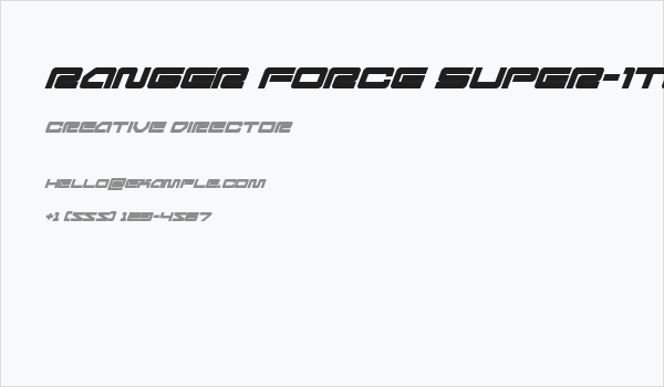 Ranger Force Super-Italic Business Card