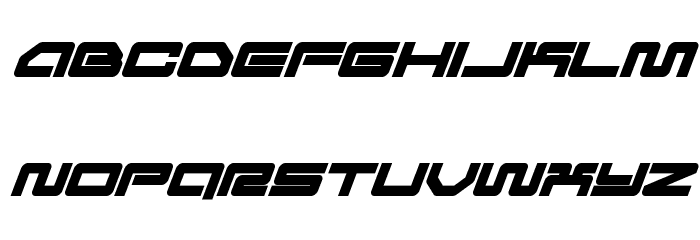 Ranger Force Super-Italic Font LOWERCASE