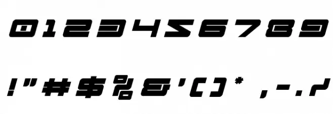 Ranger Force Title Italic Font OTHER CHARS