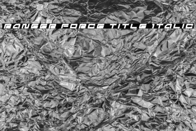 Ranger Force Title Italic Font examples