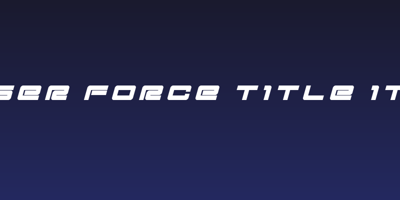 Ranger Force Title Italic Social Header