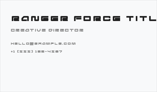 Ranger Force Title Business Card