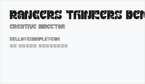 Rangers Thinkers Demo Bold Business Card