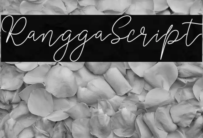 RanggaScript Font examples