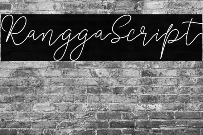 RanggaScript Font examples