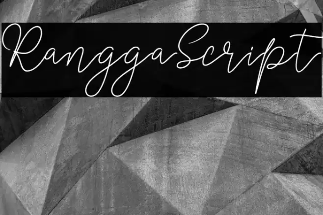 RanggaScript Font examples