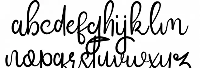 Rangkuti Schriftart Kleinbuchstaben