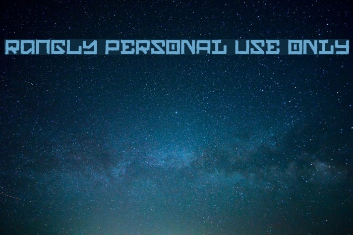 Rangly PERSONAL USE ONLY Font examples