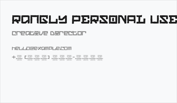 Rangly PERSONAL USE ONLY Business Card