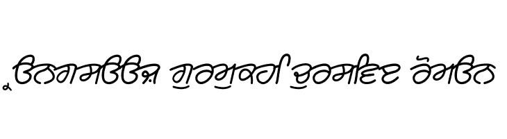 Rangsaaz gurmukhi cursive roman Font