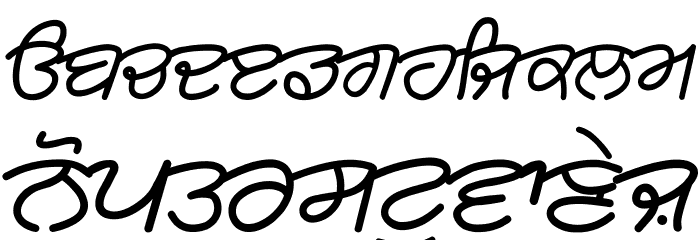 Rangsaaz gurmukhi cursive roman Font LOWERCASE